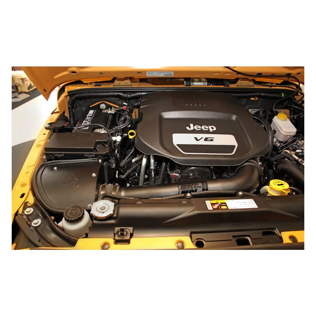 K&N Cold Air Intake Jeep Wrangler JK 3.6L V6 (2012-2018) [Blackhawk Series] 71-1566 - Image 5