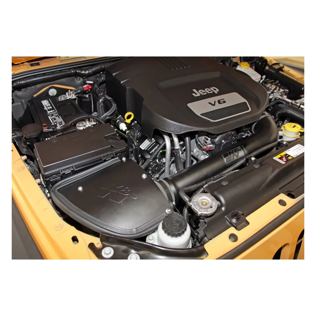 K&N Cold Air Intake Jeep Wrangler JK 3.6L V6 (2012-2018) [Blackhawk Series] 71-1566 - Image 6