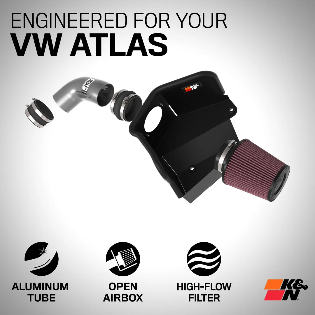 K&N Cold Air Intake VW Atlas 3.6L V6 (2018-2023) [Typhoon Kit] 69-9756TC - Image 8