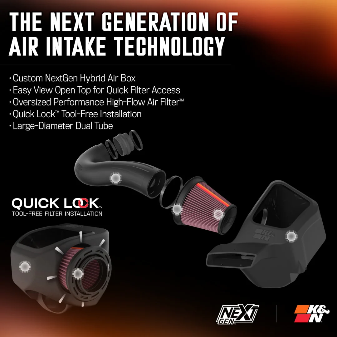 K&N NextGen Cold Air Intake Dodge Durango 5.7 (21-25) Jeep Grand Cherokee 5.7 (2021) 50 Series GEN3 - 50-1563 - Image 8