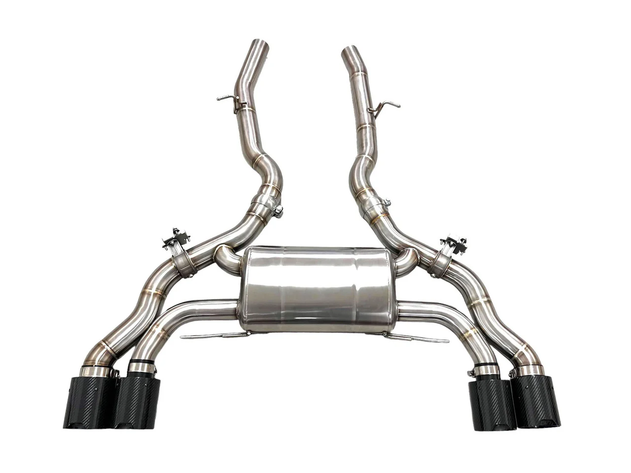 MAD Exhaust BMW X3M X4M (2017-2025) F97 F98 Axleback Brushed / Black / Carbon Fiber Tips - Image 4
