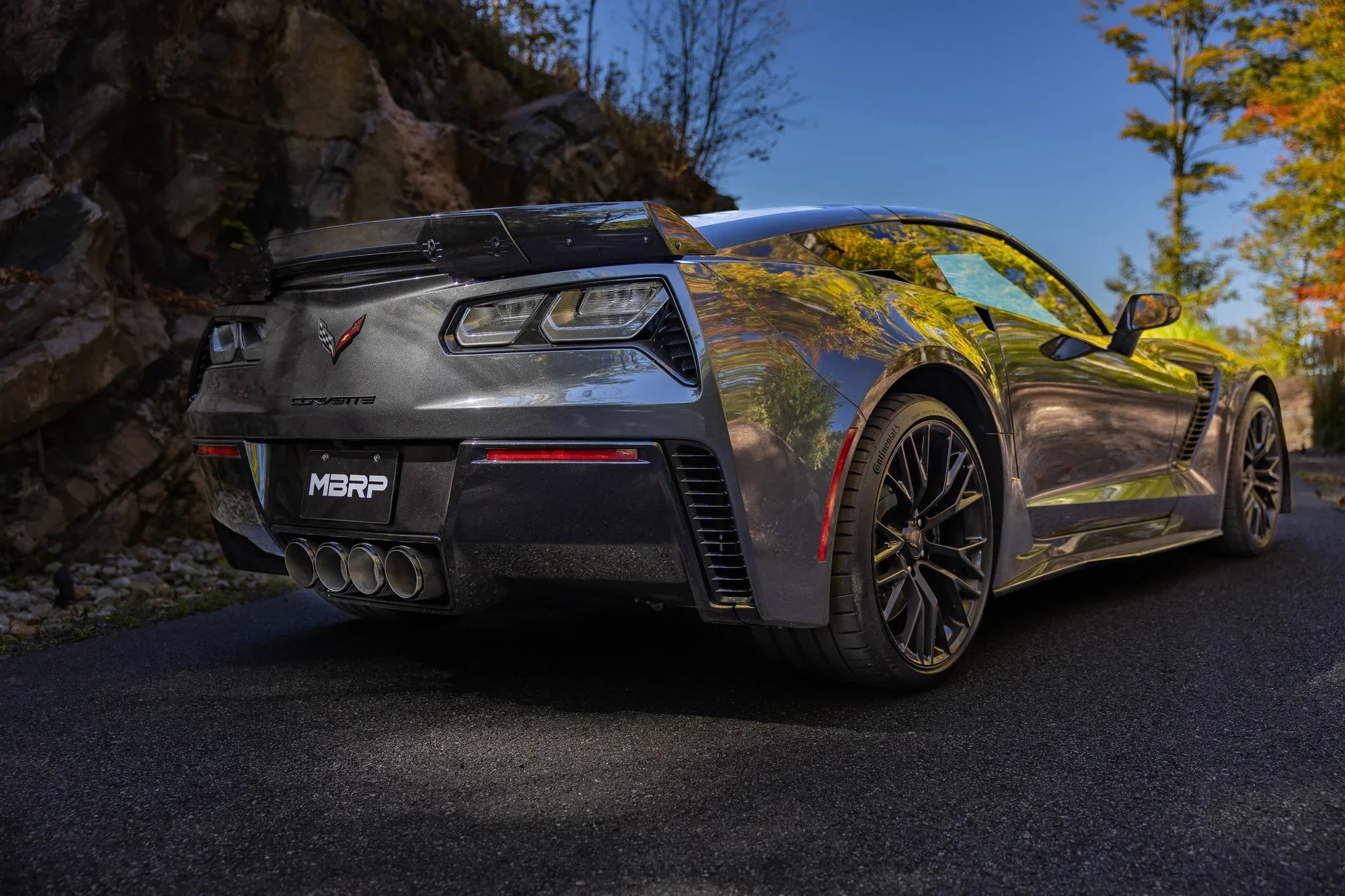 MBRP Exhaust for Corvette C7 6.2L V8 (2014-2019) 3" Axleback Stainless with Quad Carbon Fiber or Black-Coated Tips - Image 12
