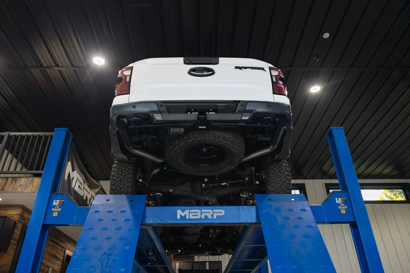 MBRP Exhaust Ford Ranger Raptor 3.0L EcoBoost (24-26) 3" AxleBack With Turndown Exits & Black or Polished Tips - Image 4