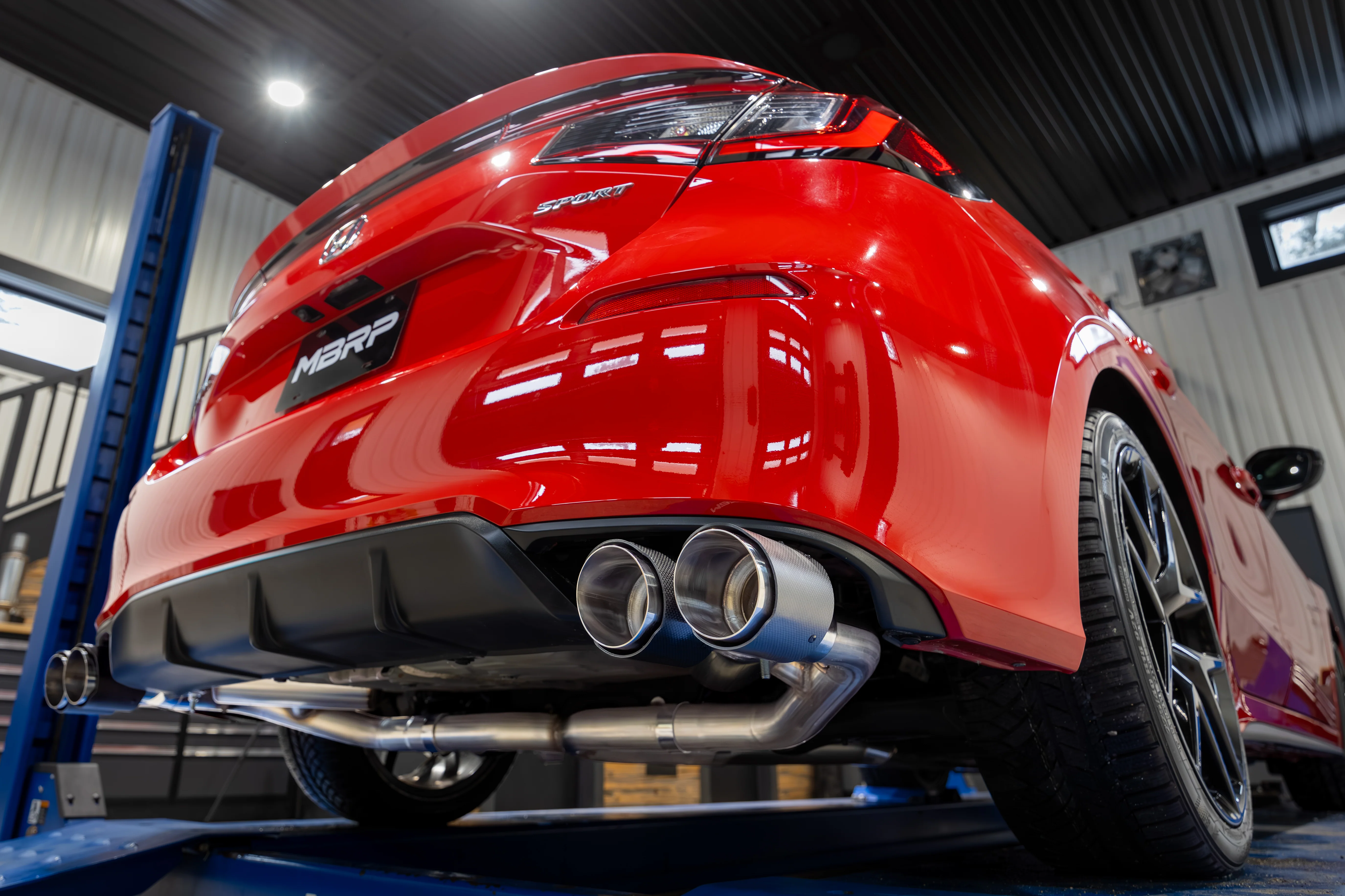 MBRP Exhaust Honda Civic Sport Touring 1.5T (22-25) Bolt-On 3" Catback / 2.5" Dual Split Quad Tips - Image 4