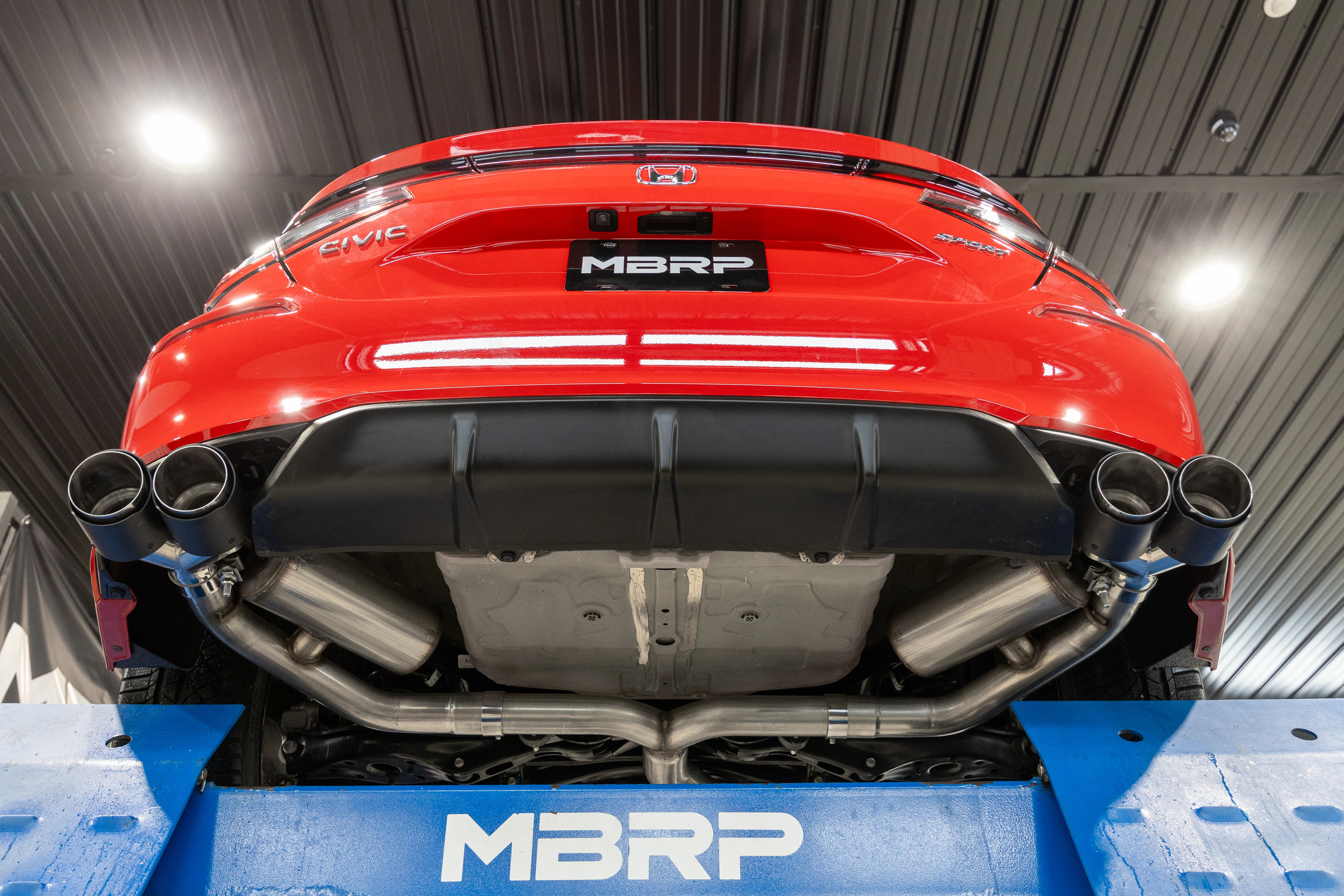 MBRP Exhaust Honda Civic Sport Touring 1.5T (22-25) Bolt-On 3" Catback / 2.5" Dual Split Quad Tips - Image 9