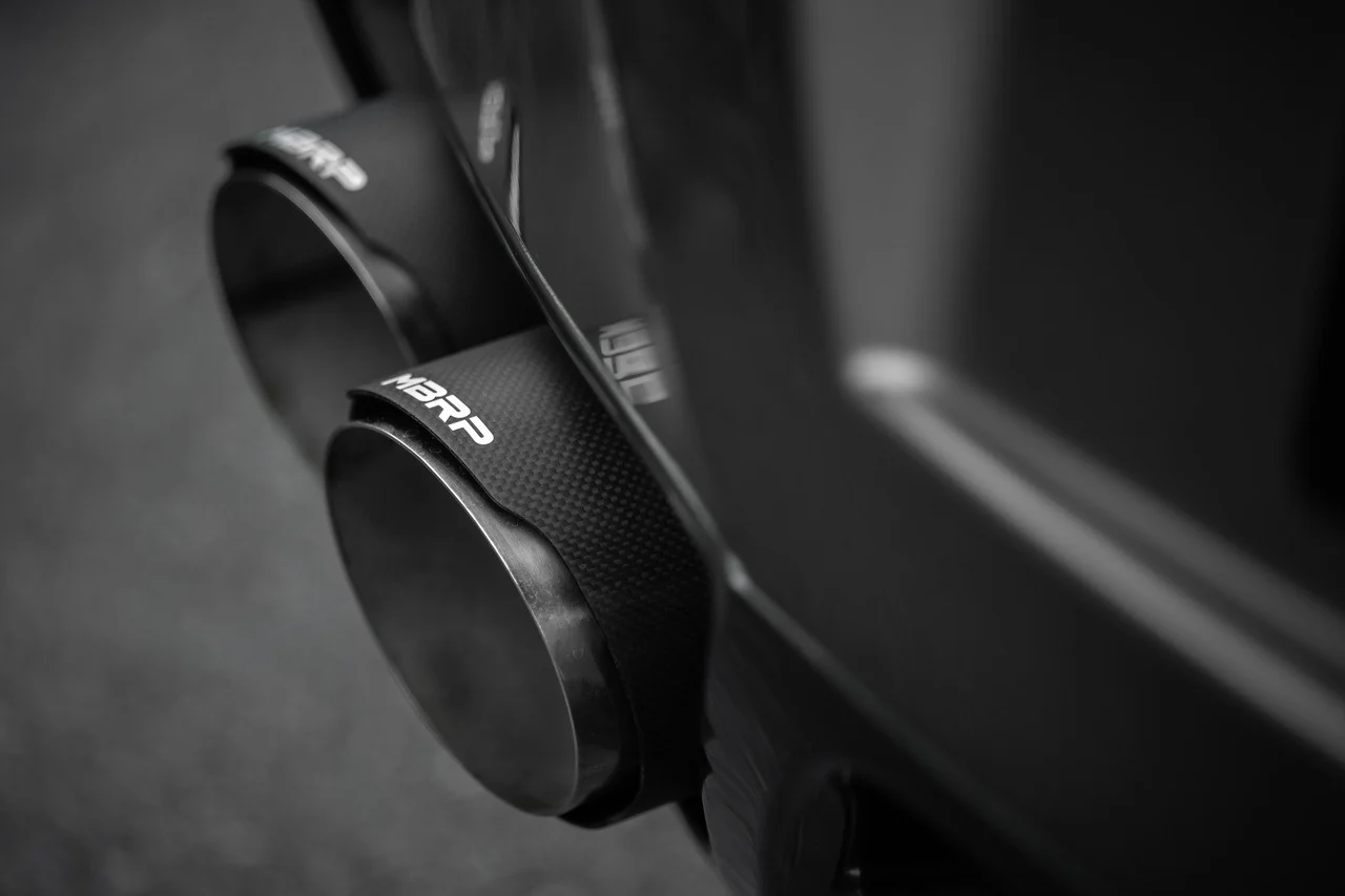 MBRP Exhaust Nissan GTR R35 3.8L (09-24) Bolt-On 3.5" Catback / 5" Dual Out Carbon Fiber Quad Tips - Image 10