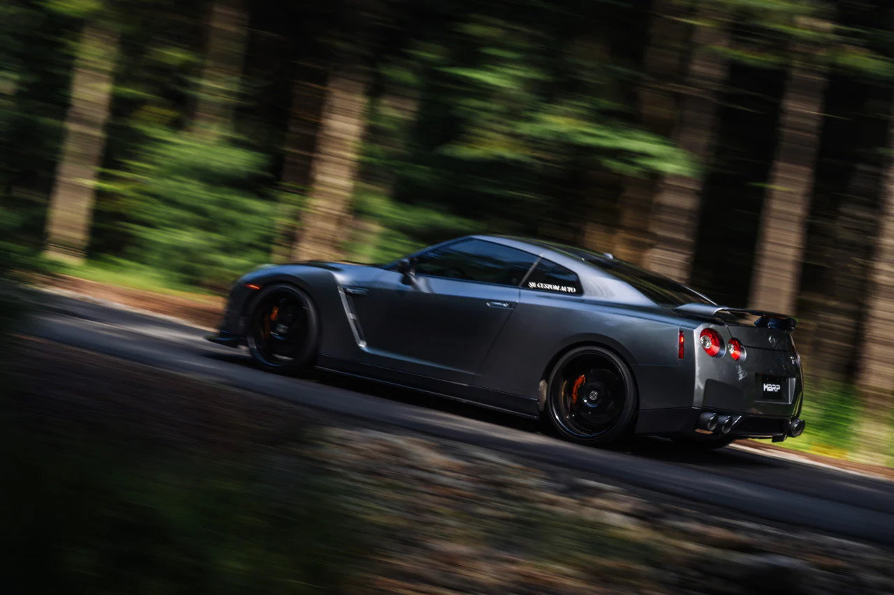 MBRP Exhaust Nissan GTR R35 3.8L (09-24) Bolt-On 3.5" Catback / 5" Dual Out Carbon Fiber Quad Tips - Image 11