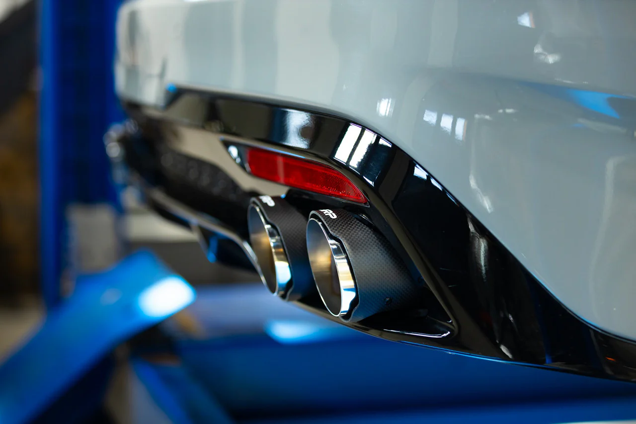 MBRP Exhaust Tips Kia Stinger GT 3.3L (18-21) 4" Quad Carbon Fiber Bezel Kit T5195CF - Image 4