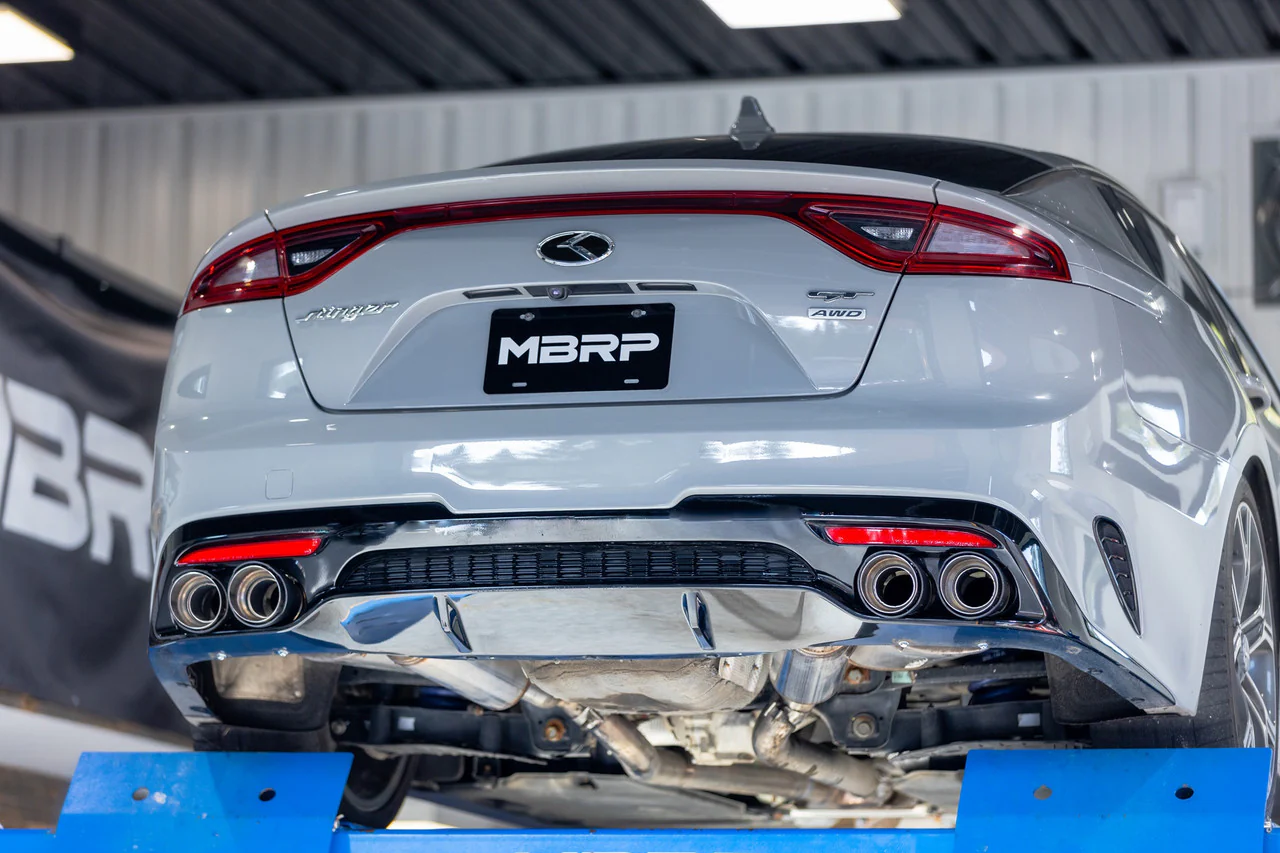 MBRP Exhaust Tips Kia Stinger GT 3.3L (18-21) 4" Quad Carbon Fiber Bezel Kit T5195CF - Image 9