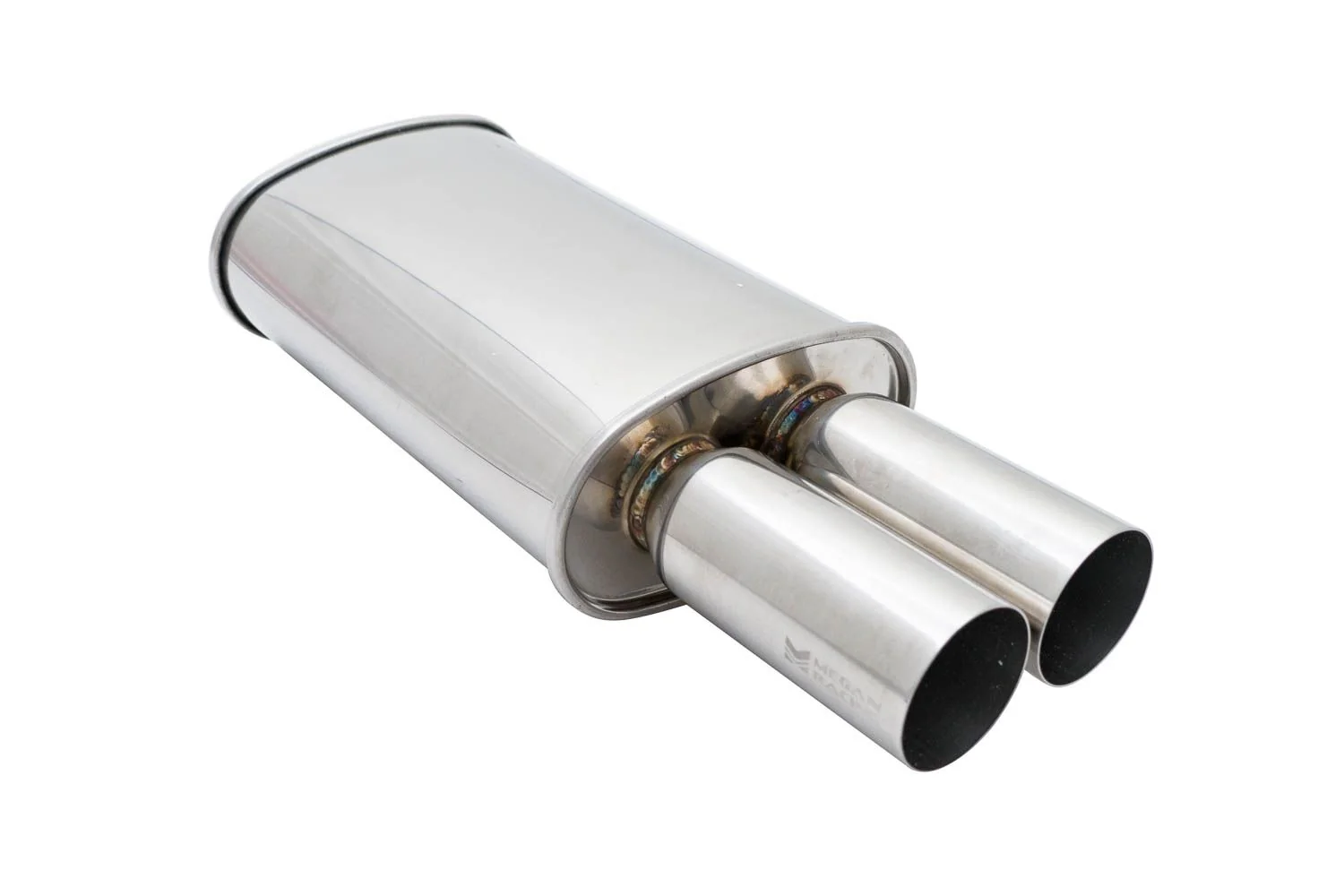 Megan Racing M-DT Muffler BMW E90 E91 (Sedan/Wagon) Black or Polished 2.5" w/ Dual 3" Polished Tips - Image 2