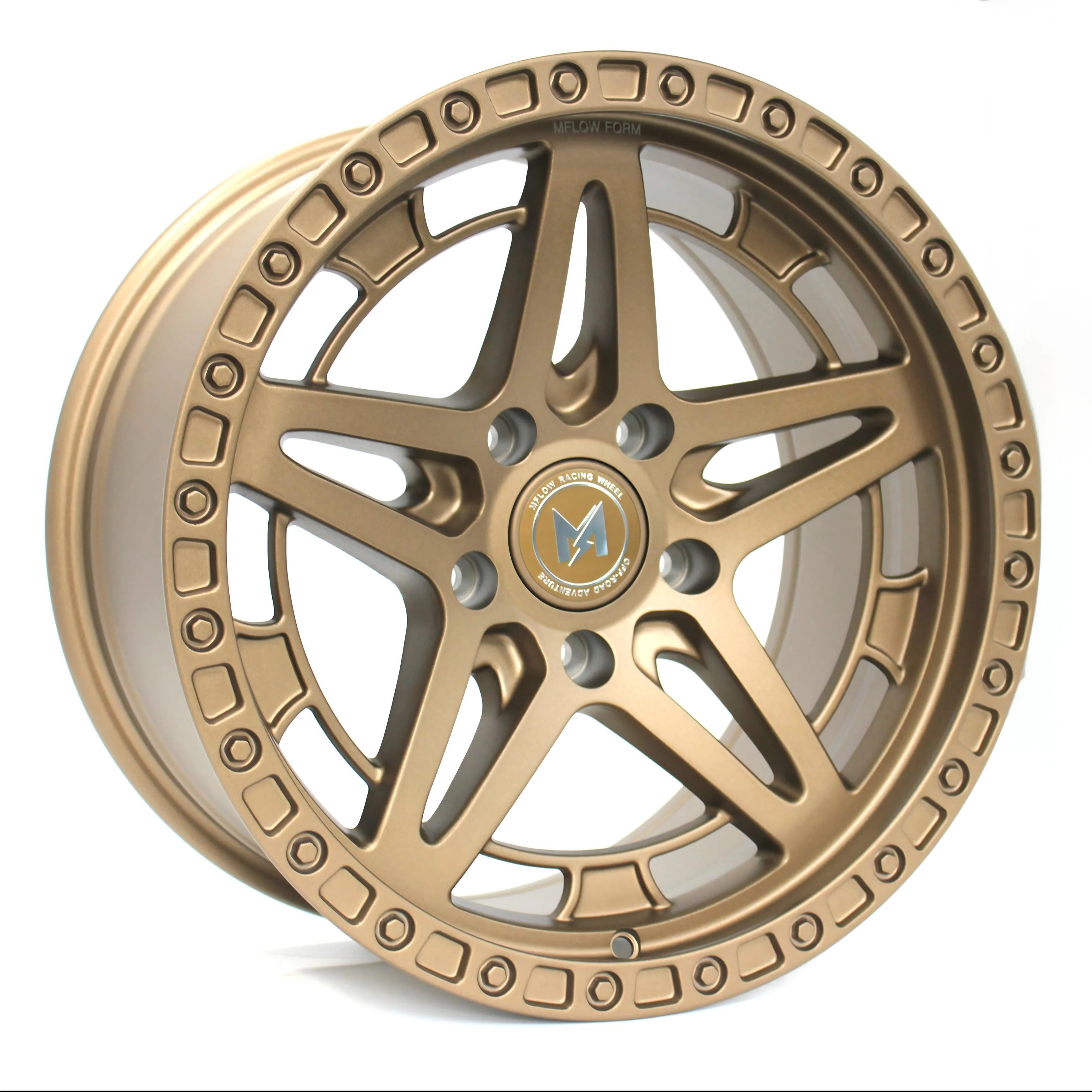 MFlow Racing MF01 Offroad Wheels 17x9 | 5x127 | One Piece Flow Formed - Matte Black / Matte Bronze - Image 6