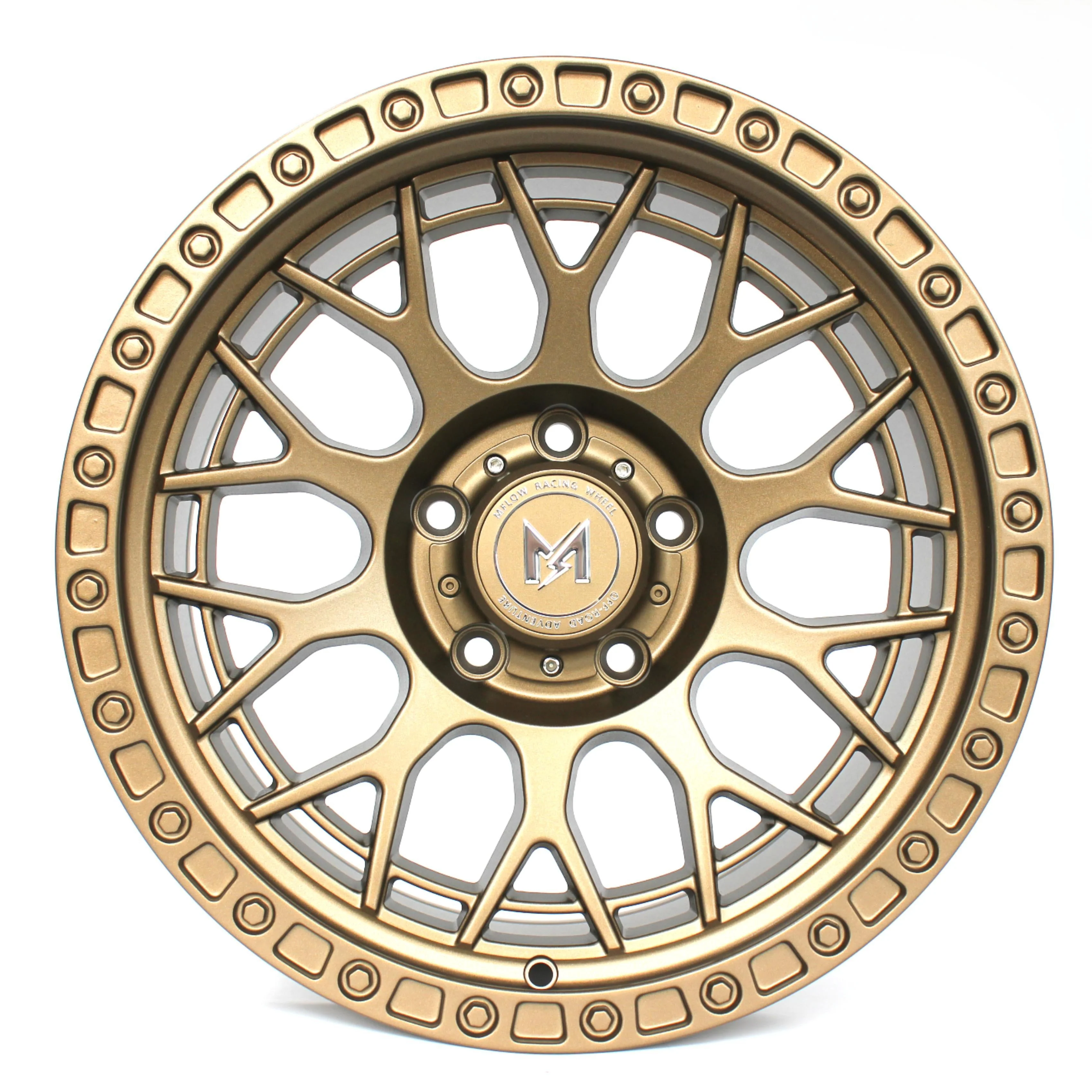 MFlow Racing MF02 Offroad Wheels 17x9 | 5x127, 6x135, 6x139.7 | One Piece Flow Formed - Matte Black / Matte Bronze - Image 3