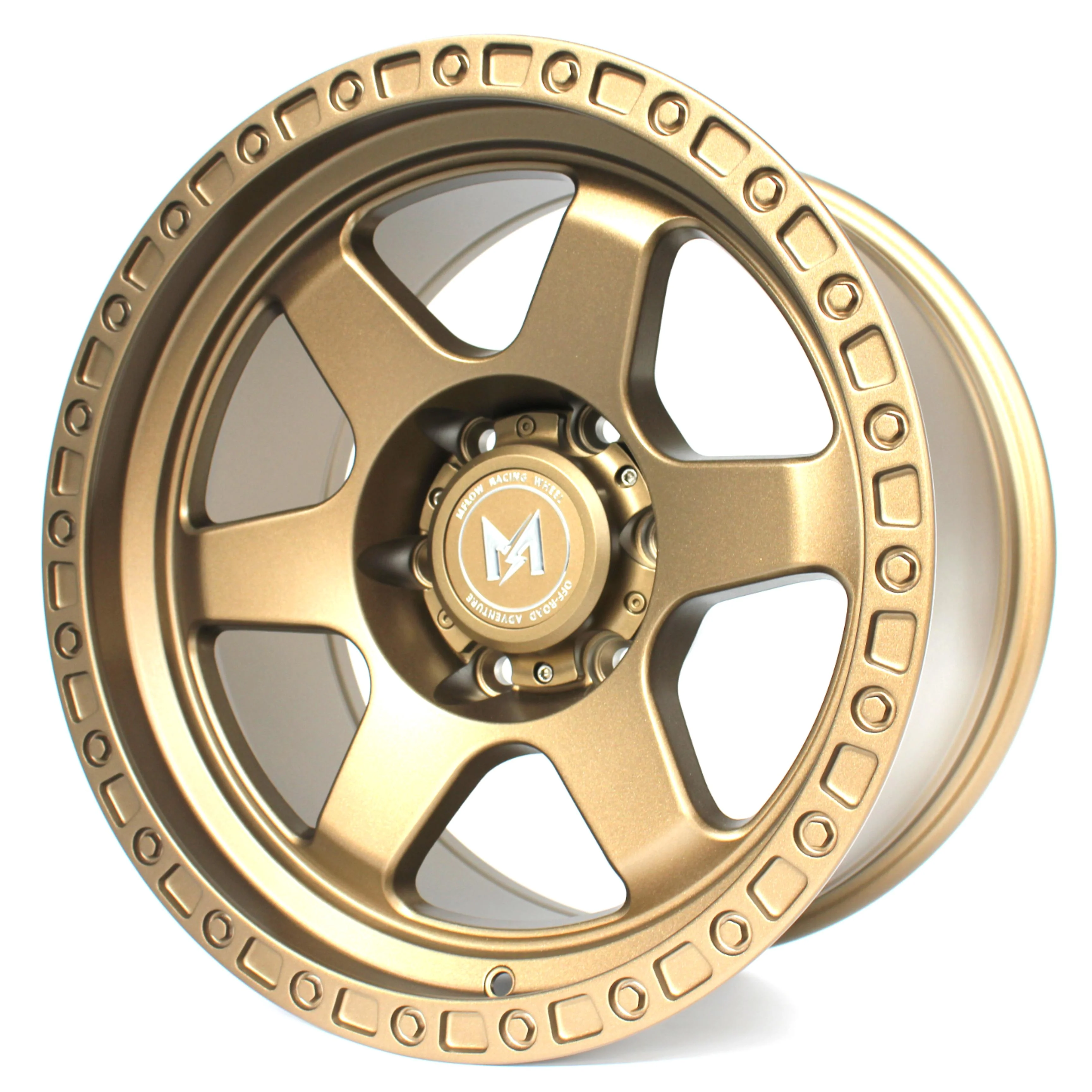 MFlow Racing MF03 Offroad Wheels 17x9 | 6x135, 6x139.7 | One Piece Flow Formed - Matte Black / Matte Bronze - Image 5