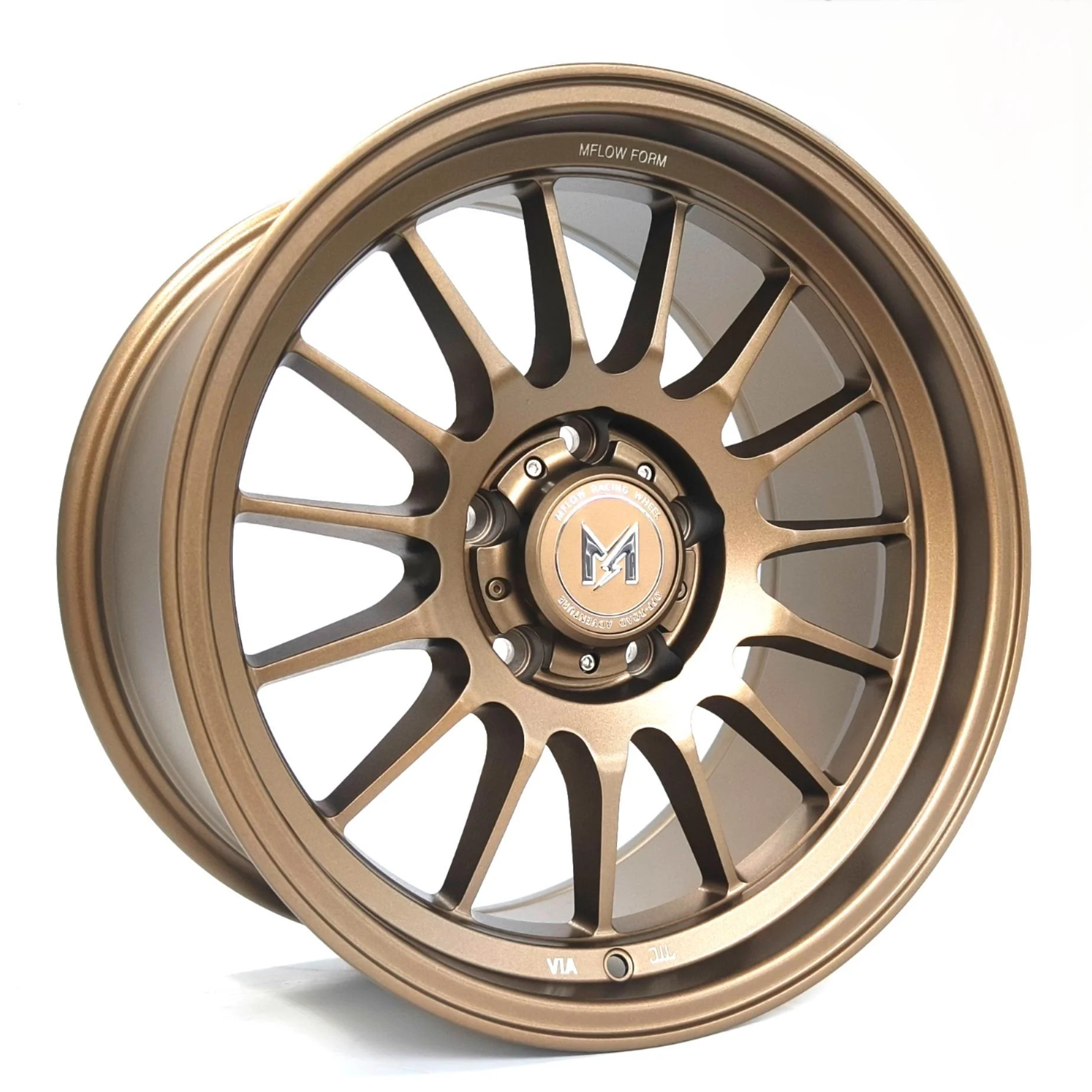 MFlow Racing MF04 Offroad Wheels 17x9 | 5x127, 6x135, 6x139.7 | One Piece Flow Formed - Matte Black / Matte Bronze - Image 3
