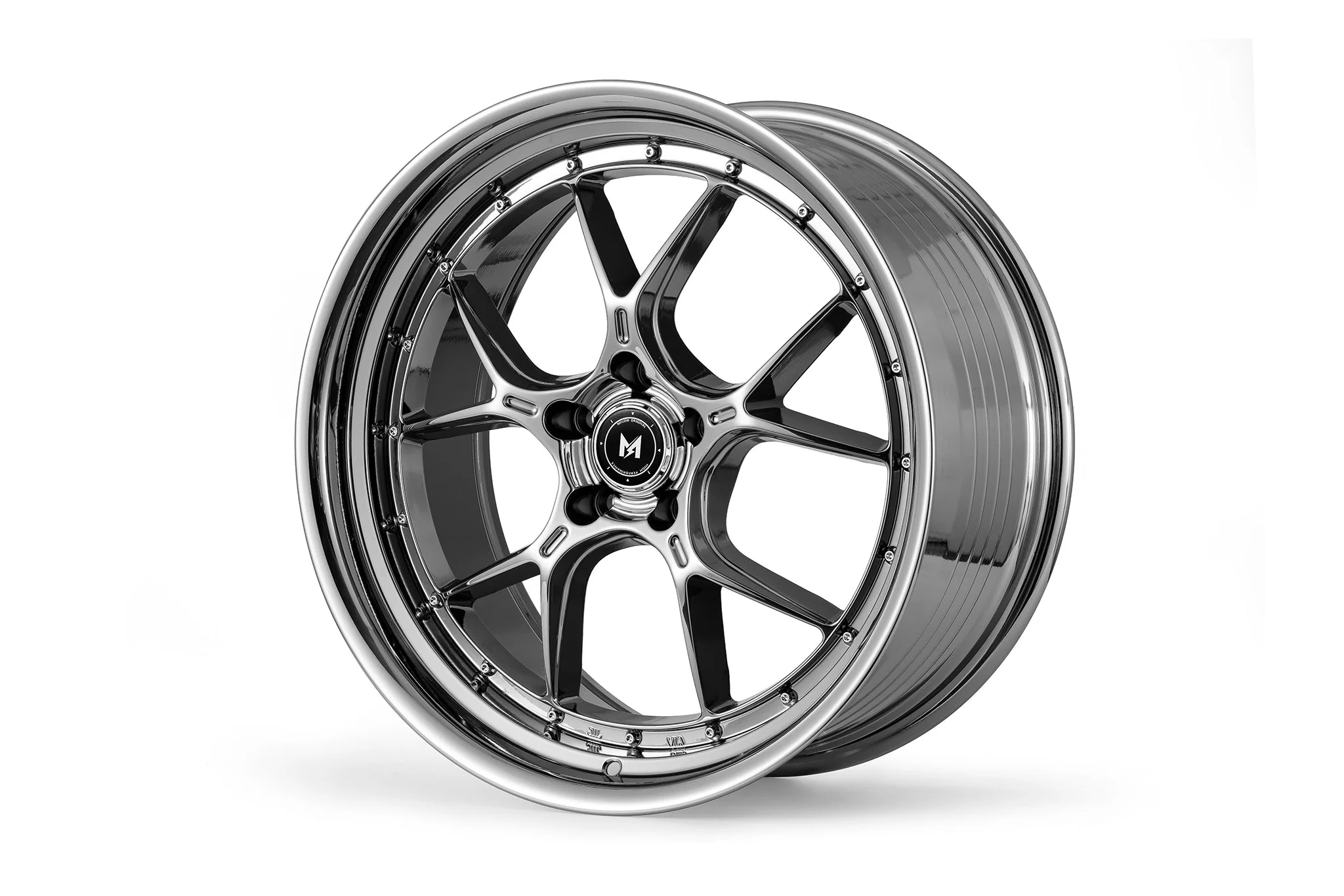 MFlow Racing MFL1 Wheels 19x8.5 | 5x112, 5x114.3, 5x120 | Flow Formed - Matte Black with Machined Lip / Matte Bronze with Machined Lip / Chrome - Image 3