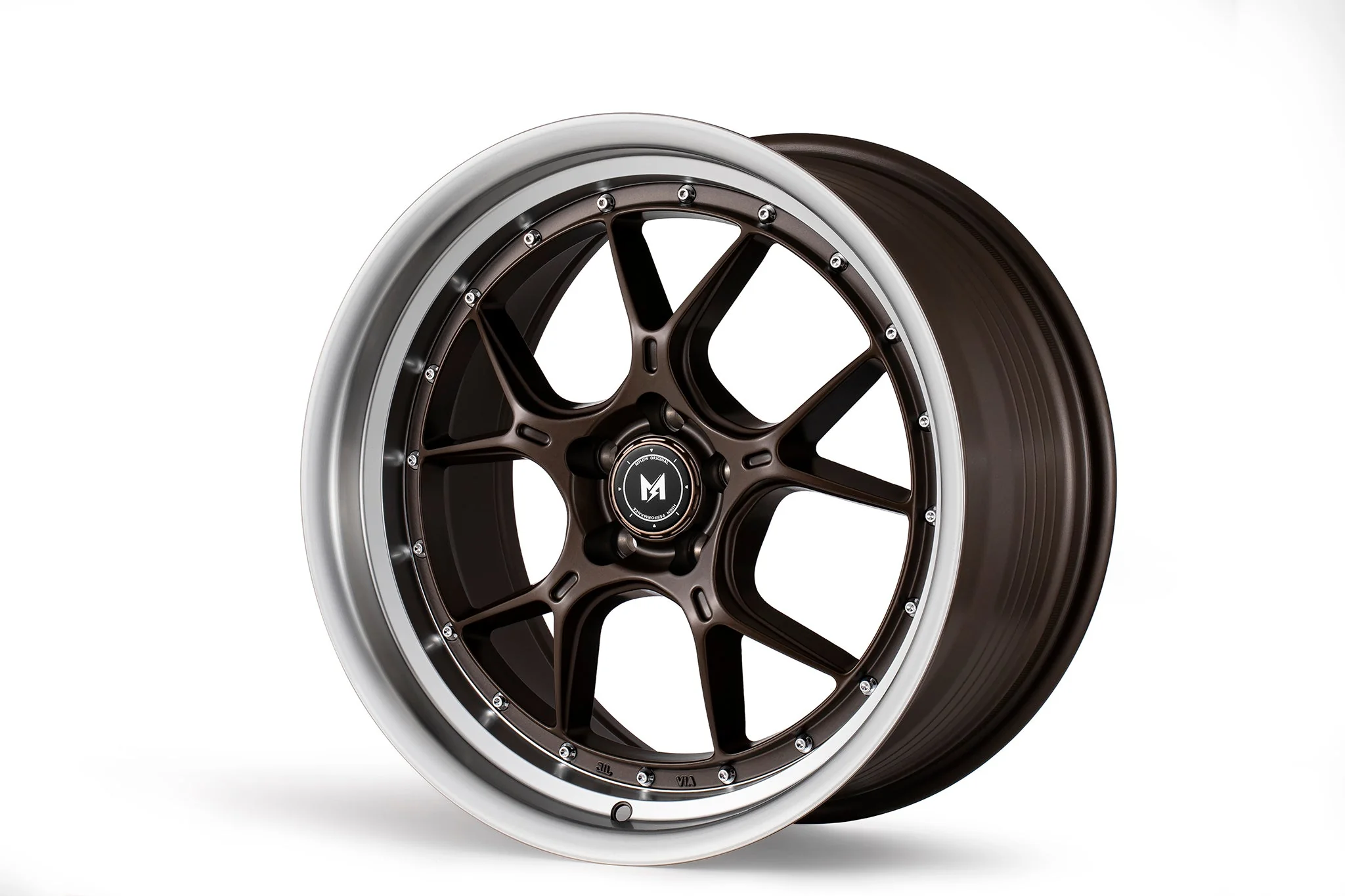 MFlow Racing MFL1 Wheels 19x8.5 | 5x112, 5x114.3, 5x120 | Flow Formed - Matte Black with Machined Lip / Matte Bronze with Machined Lip / Chrome - Image 5