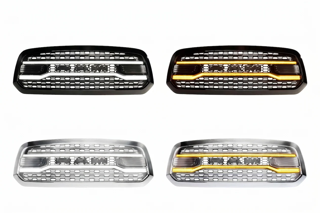 Morimoto DRL Grille for Dodge Ram 1500 (13-18) Ram 1500 Classic (19-24) XBG LED with Chrome or Black Housing