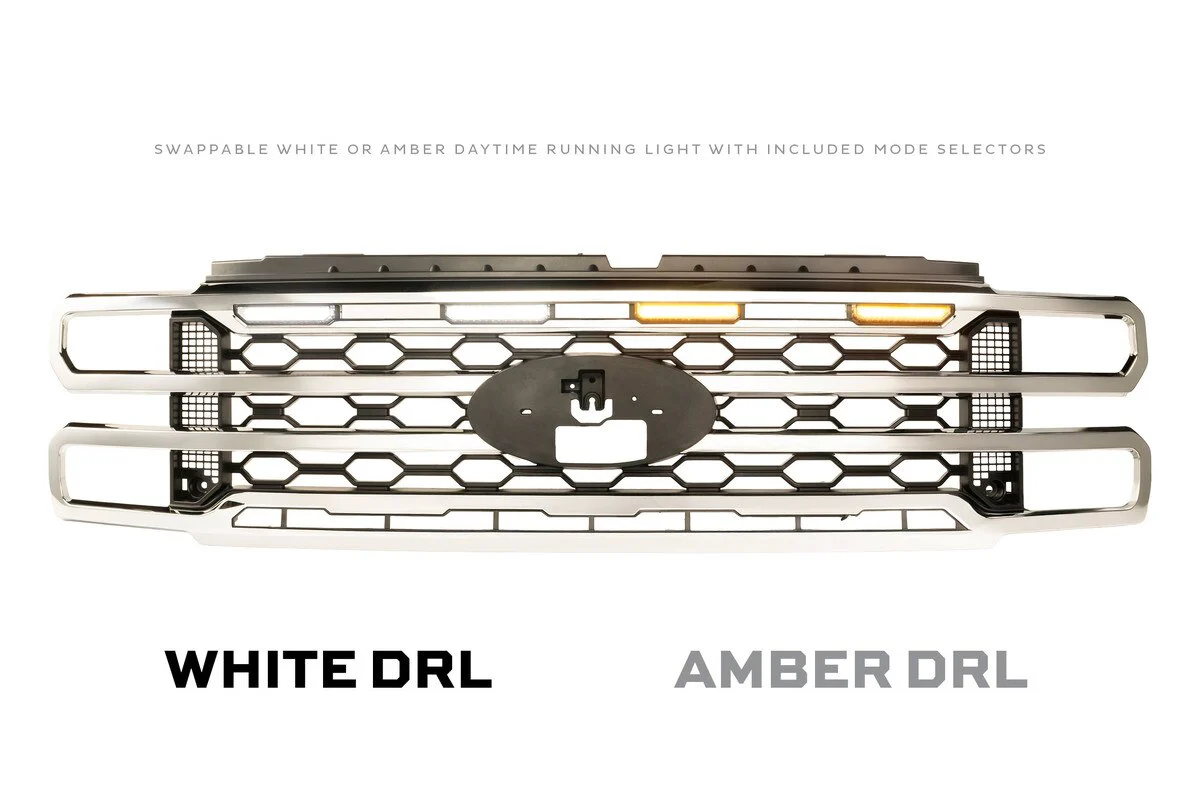 Morimoto DRL Grille for Ford F250 / F350 / F450 Super Duty (2023-2027) XBG LED with Chrome or Black Housing - Image 3