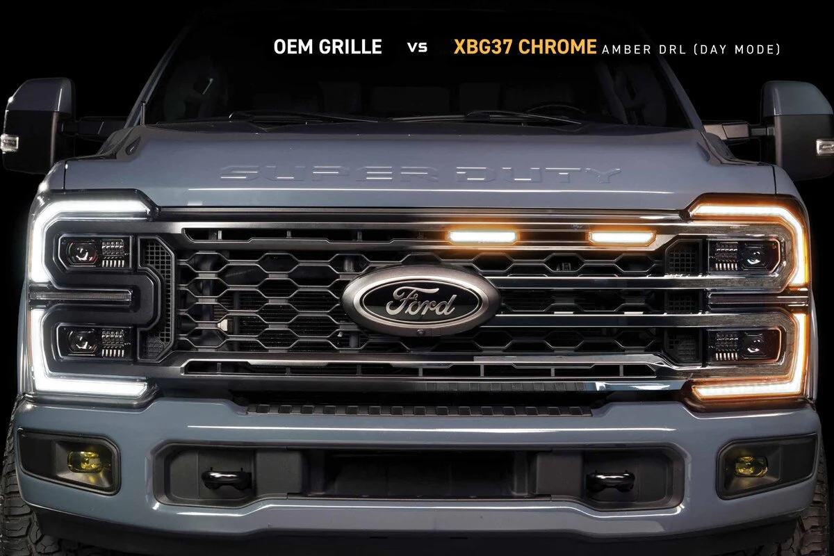 Morimoto DRL Grille for Ford F250 / F350 / F450 Super Duty (2023-2027) XBG LED with Chrome or Black Housing - Image 9