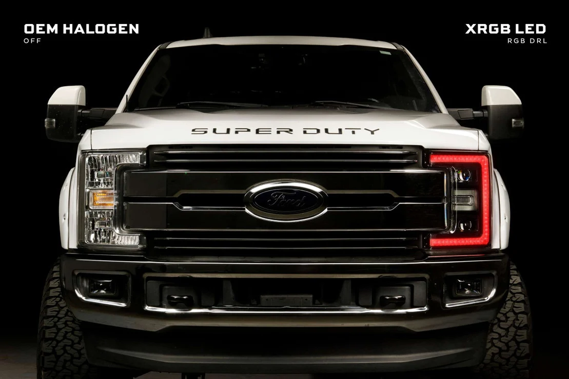 Morimoto Projector LED Headlights for Ford F250 F350 F450 Super Duty (2017-2019) with RGB Daytime Running Light - Image 6