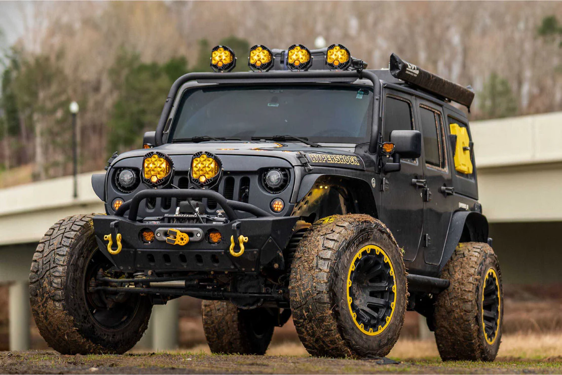 Morimoto Headlights Jeep Wrangler JK (2007-2017) Super7 Bi-LED - Black Housing - Image 4