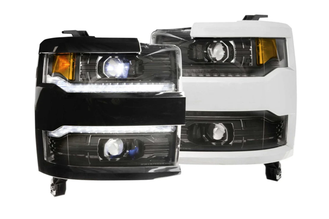 Morimoto Projector LED Headlights for Chevy Silverado HD (2015-2019) XB Osram-powered DRLs with sequential turn signals