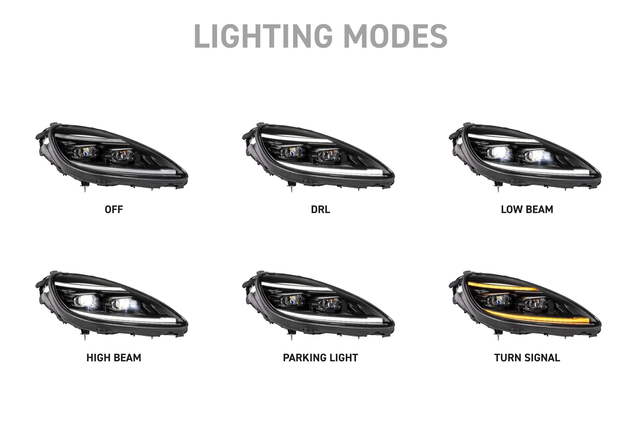 Morimoto Projector LED Headlights for Corvette C6 (2005-2013) XB Evo Hybrid LF2-460Y - Image 4