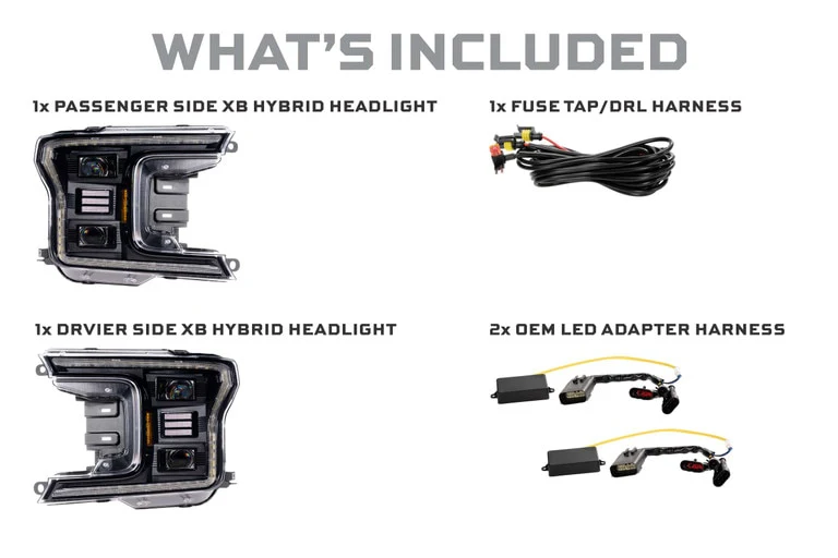 Morimoto Projector LED Headlights for Ford F150 (2018-2020) XB Hybrid with Daytime Running Light - Image 4