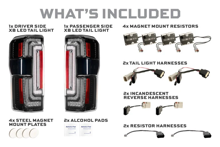 Morimoto Tail Lights for Ford F250 / F350 / F450 Super Duty (2023-2027) XB LED with Red or Smoked Lens - Image 3