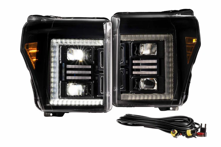 Morimoto Projector LED Headlights for Ford F250 / F350 / F450 Super Duty (2011-2016) XB Hybrid with Daytime Running Lights