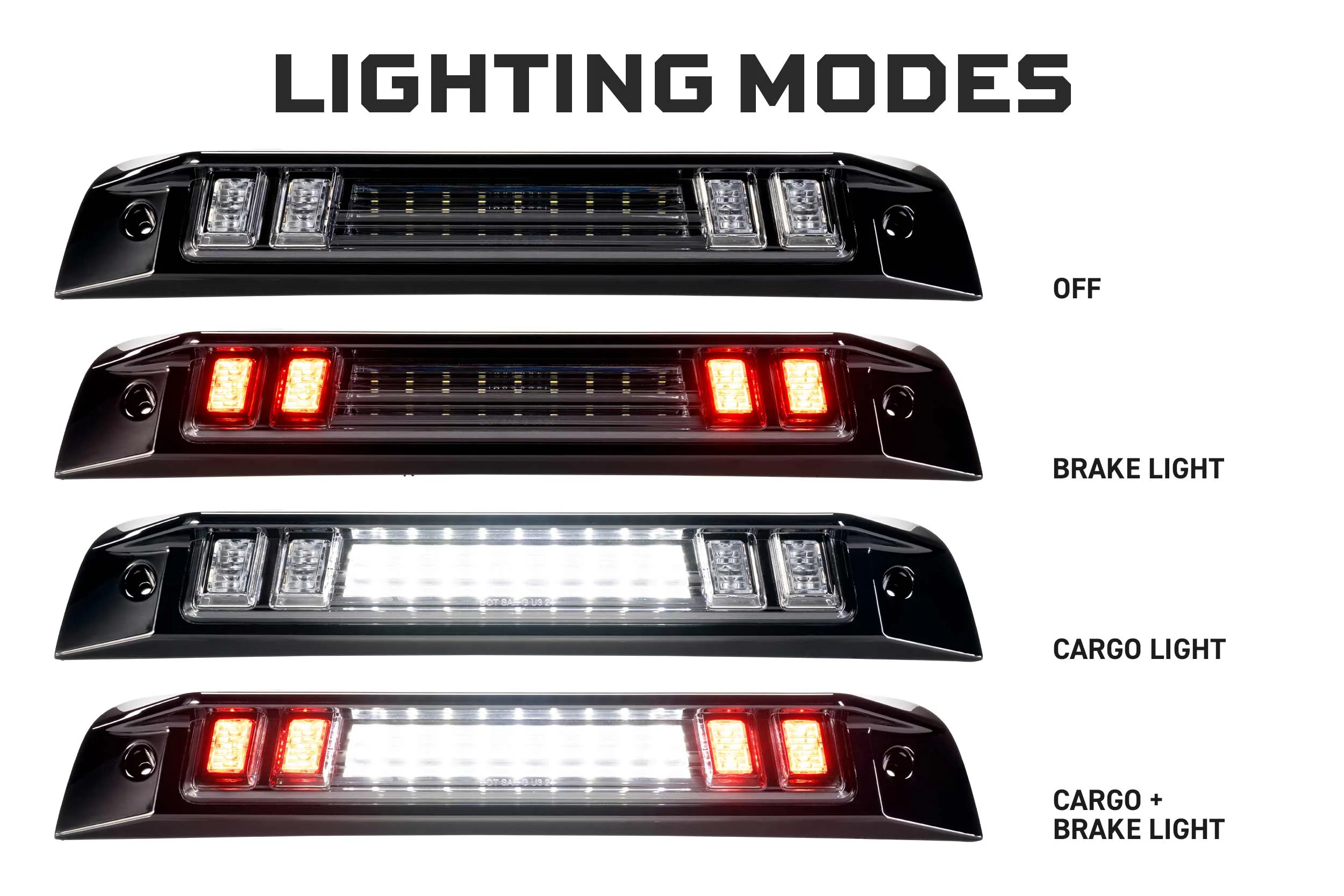 Morimoto LED Third Brake Light for Ram 1500 (2019-2026) X3B 3D Red Optics X3B65 - Image 4