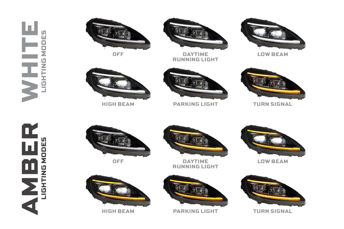 Morimoto LED Headlights Corvette C6 (05-13) XB Evo with White or Amber DRL LF2-460 - Image 8