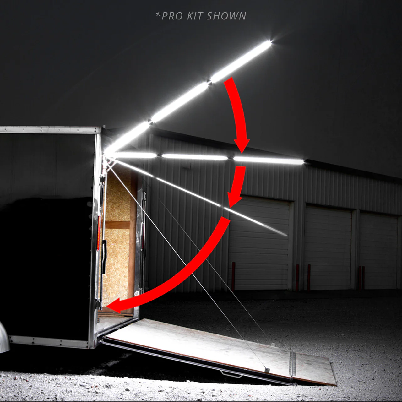 XKGlow Nite Stix Foldable Overhead Led Work Lights - 2ft/ 5ft/ 8ft Lighted Length - Image 6