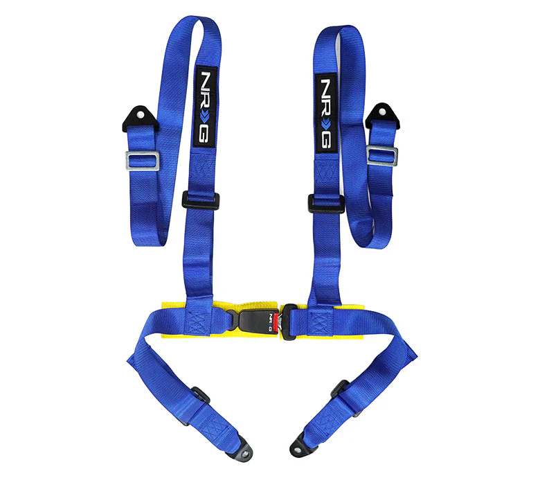 NRG 4 Point Racing Harness (Buckle Style - Street Use) Black / Pink / Red / Blue / Purple / Silver - Image 6