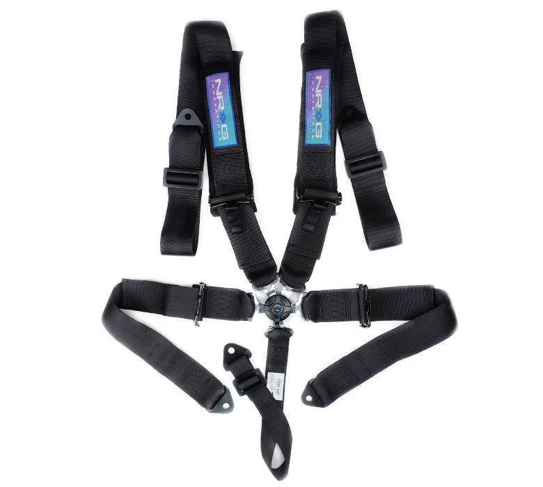 NRG 5 Point Racing Harness (Cam Lock - SFi Approved) Black / Red / Green / Blue / Pink / Purple SBH-B6PC - Image 2