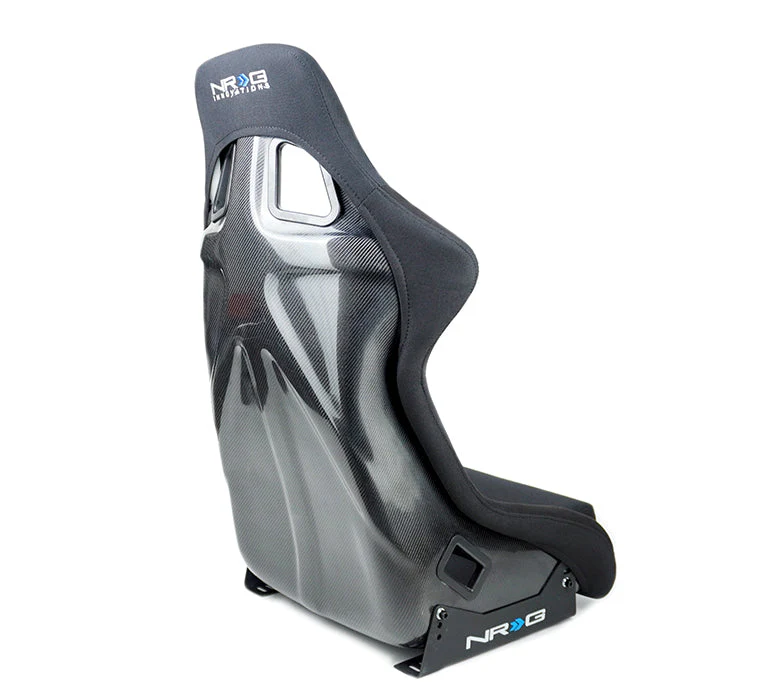NRG Racing Carbon Fiber Fixed Back Bucket Seats (Large) Black / Red / Blue / Green / Gold / Silver RSC-302