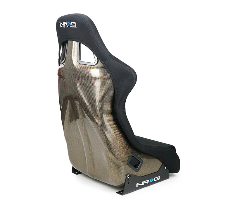 NRG Racing Carbon Fiber Fixed Back Bucket Seats (Large) Black / Red / Blue / Green / Gold / Silver RSC-302 - Image 11