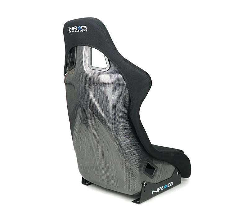 NRG Racing Carbon Fiber Fixed Back Bucket Seats (Large) Black / Red / Blue / Green / Gold / Silver RSC-302 - Image 15