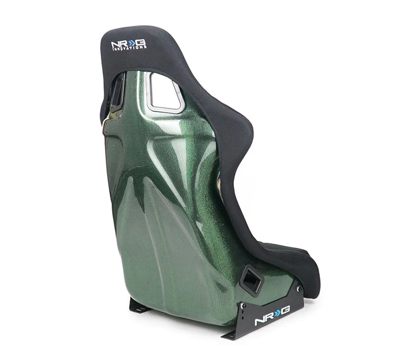 NRG Racing Carbon Fiber Fixed Back Bucket Seats (Large) Black / Red / Blue / Green / Gold / Silver RSC-302 - Image 17