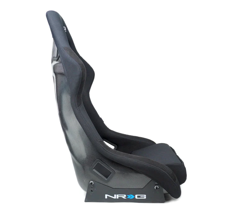 NRG Racing Carbon Fiber Fixed Back Bucket Seats (Large) Black / Red / Blue / Green / Gold / Silver RSC-302 - Image 2