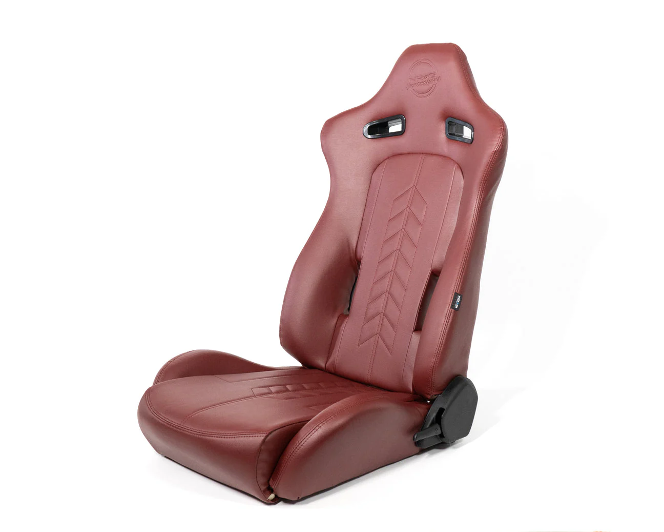 NRG Racing Reclinable Racing Seat (Arrow Style) Cloth or Vinyl - Black / Maroon / Grey / Red