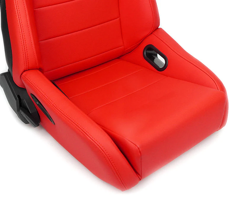NRG Racing Reclinable Racing Seat (Omega - Vinyl Leather) Pair - Black or Red RSC-750 - Image 10