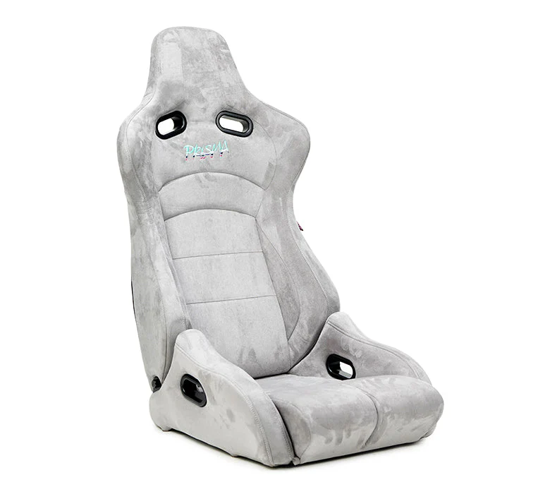 NRG Racing Reclinable Racing Seats (Prisma Style - Suede) Pair - Black / Blue / Tan / Grey / Red RSC-710 - Image 3