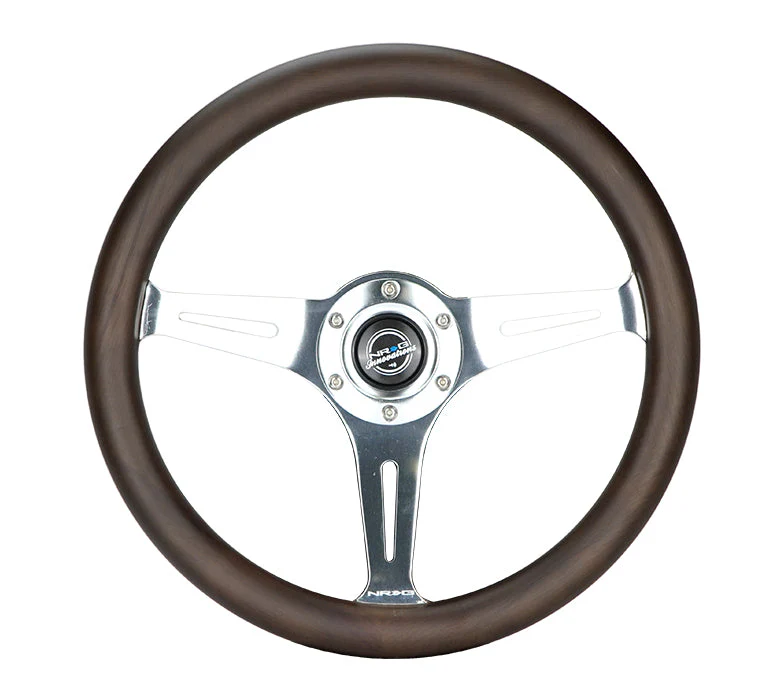 NRG Steering Wheels (Classic Wood Grain - 350mm) Multiple Colors 3 Spoke Design ST-015 - Image 12