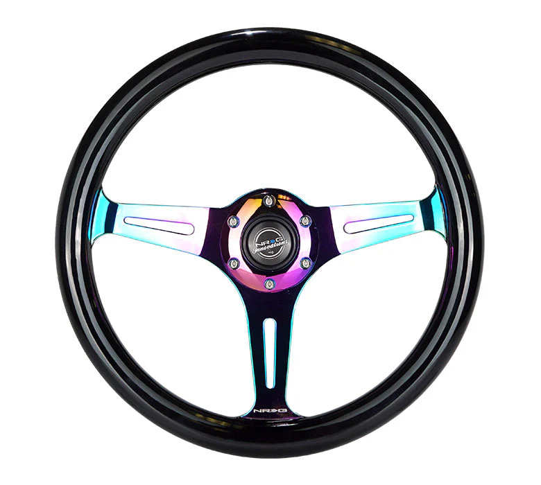 NRG Steering Wheels (Classic Wood Grain - 350mm) Multiple Colors 3 Spoke Design ST-015 - Image 13