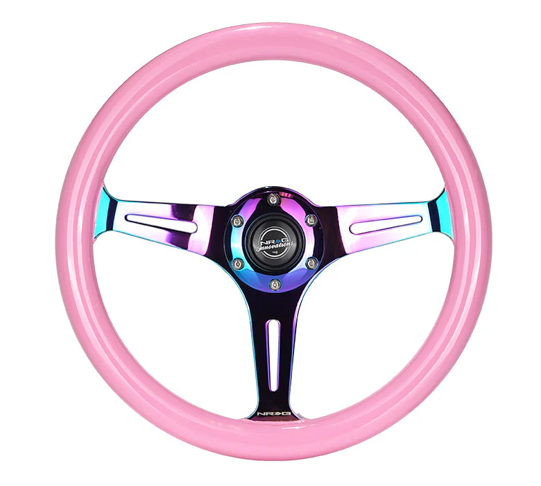NRG Steering Wheels (Classic Wood Grain - 350mm) Multiple Colors 3 Spoke Design ST-015 - Image 18
