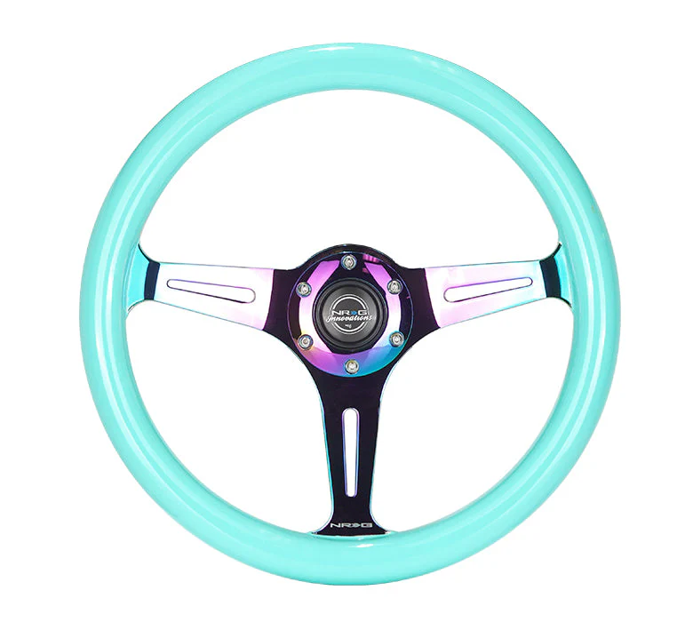 NRG Steering Wheels (Classic Wood Grain - 350mm) Multiple Colors 3 Spoke Design ST-015 - Image 22