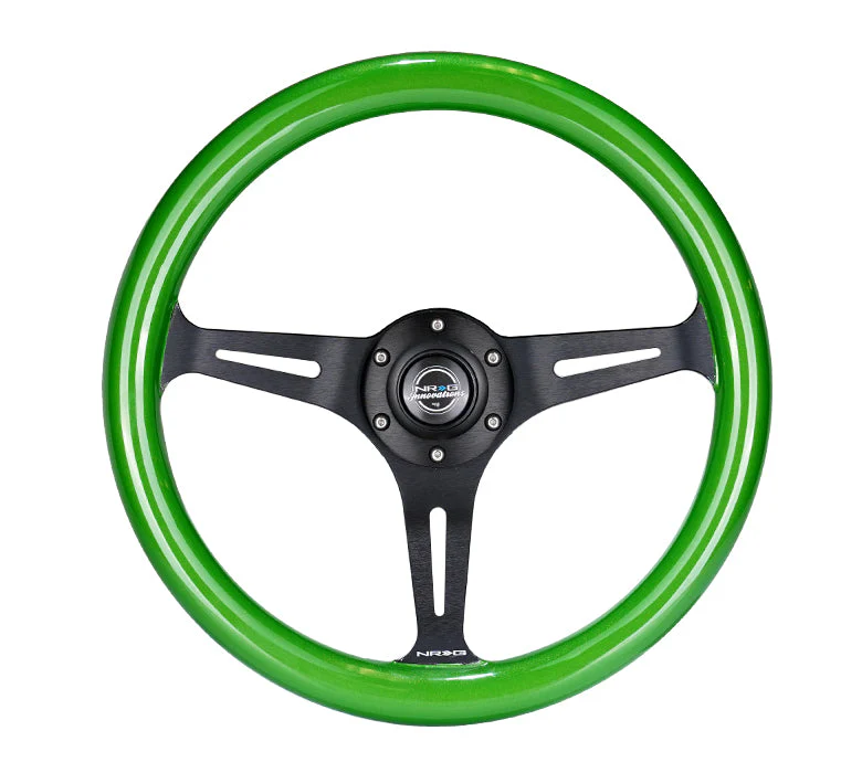 NRG Steering Wheels (Classic Wood Grain - 350mm) Multiple Colors 3 Spoke Design ST-015 - Image 7