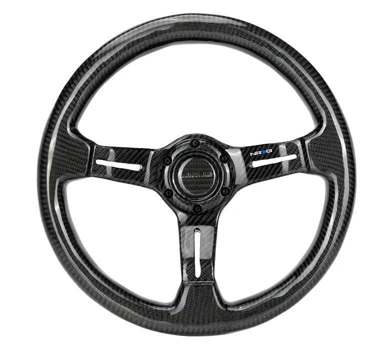 NRG Steering Wheels (Carbon Fiber 315mm - 1.5" Deep Dish) Black / Neochrome / Full Carbon ST-010CF - Image 4