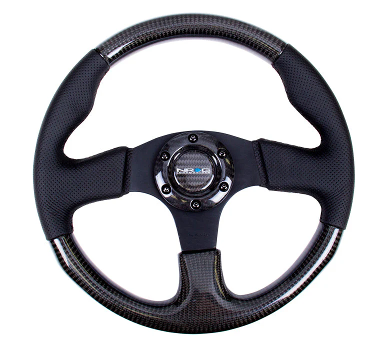 NRG Steering Wheels (Carbon Fiber 315mm) Black or Red Stitching ST-310CF - Image 2